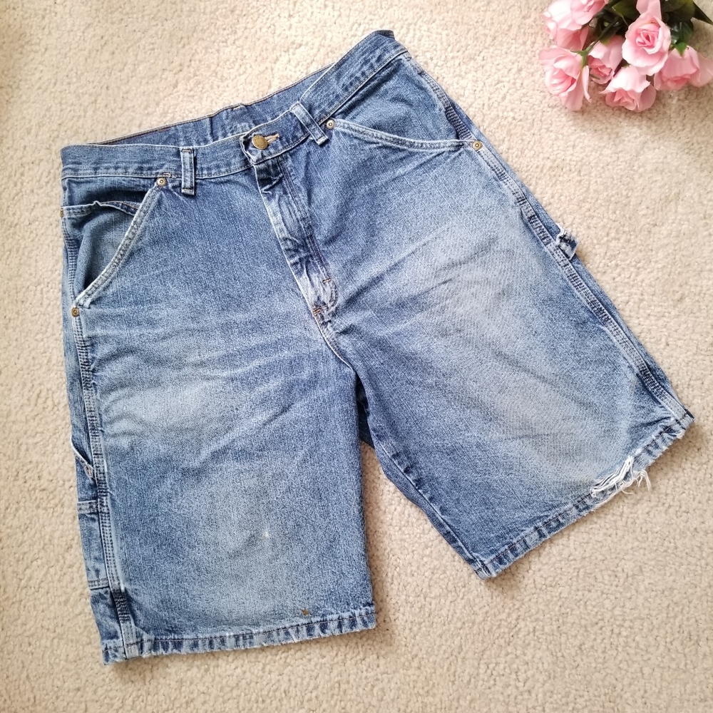 Men's Distressed Worn Old Mill Jean Shorts